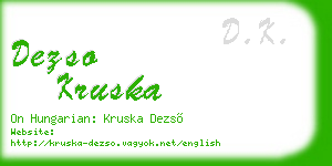 dezso kruska business card